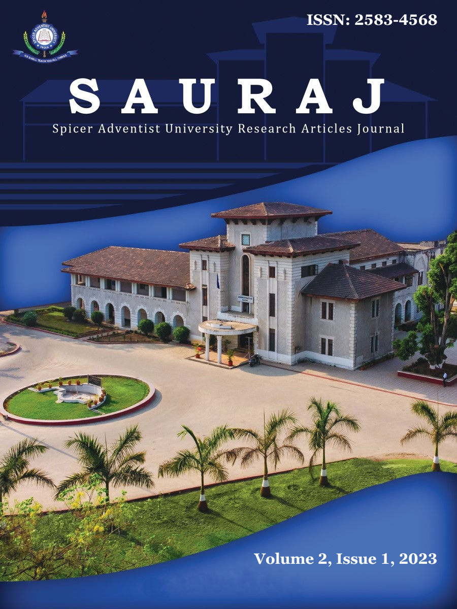 					View Vol. 2 No. 1 (2023): SAURAJ (Spicer Adventist University Research Articles Journal
				